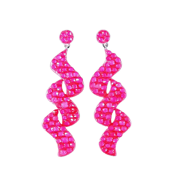 Naomi Neon Pink Dangle Earrings