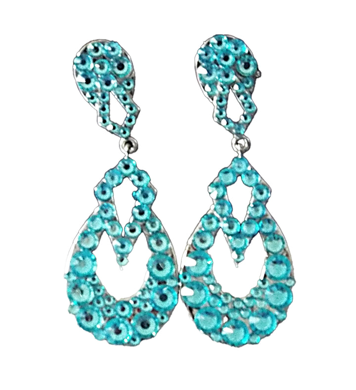 Natalina Small Aqua Bohemica Dangle Earrings