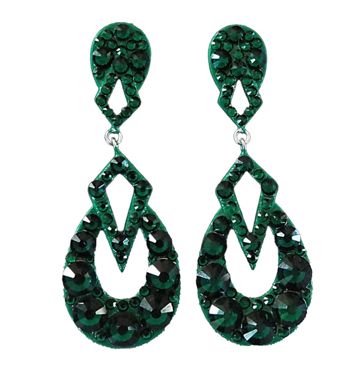 Natalina Small Emerald Dangle Earrings 