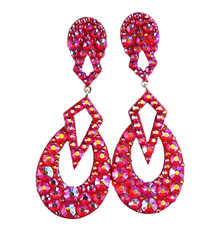 Natalina Small Light Siam Ab Preciosa Dangle Earrings 