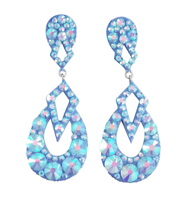 Natalina Small Periwinkle Ab Dangle Earrings 