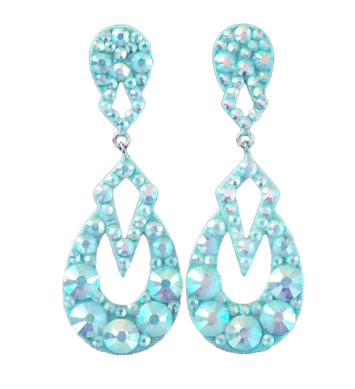 Natalina Small Sea Foam Ab Dangle Earrings 