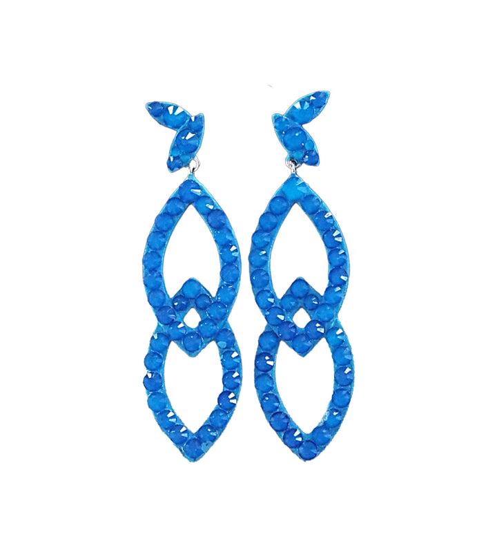 Parisa Small Neon Blue Dangle Earrings 