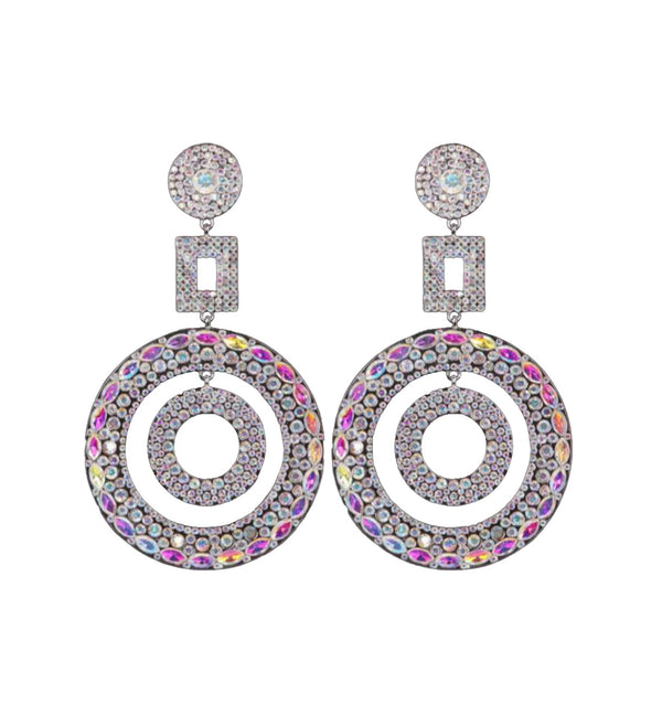 Sarah Couture Crystal Ab Dangle Earrings 